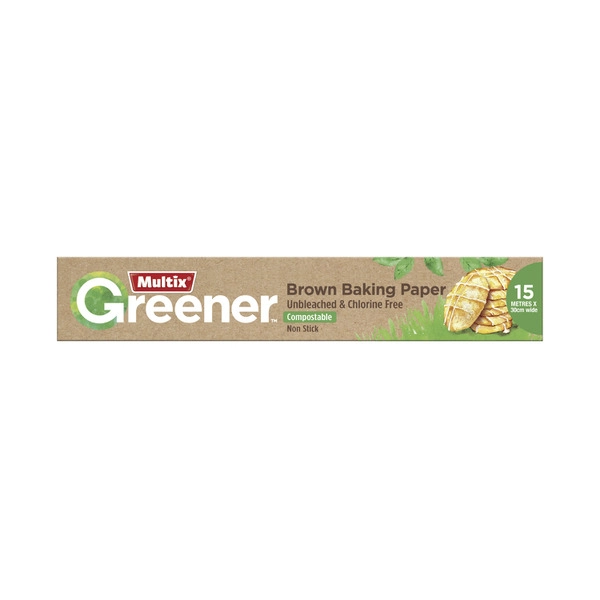 Multix Greener Brown Baking Paper 15m x 30cm 15m