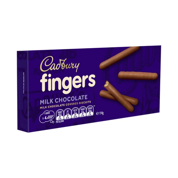 Cadbury Fingers Milk Chocolate Biscuits 114g