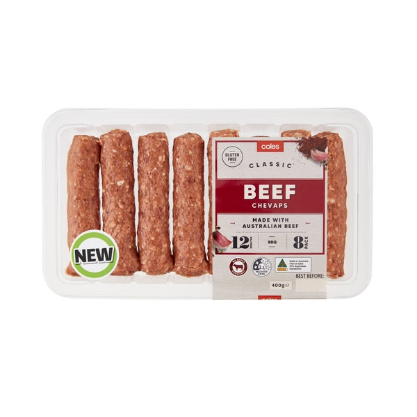 Coles Beef Chevaps 400g