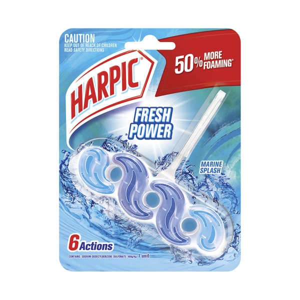 Harpic Fresh Power 6 Itb HARPIC FRESH POWER MARINE SPLASH TOILET CLEANER BLOCK 39 GRAM 