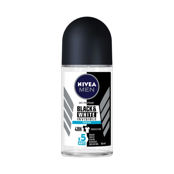 Nivea Deo Roll On Men Invisible Black And White Fresh 50mL