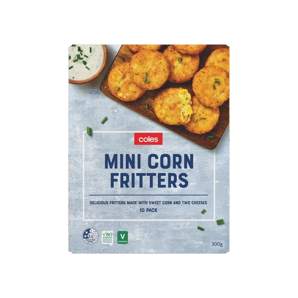 Coles Corn Fritters 10 Pack 300g