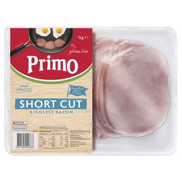 Primo Short Cut Bacon 1 kg