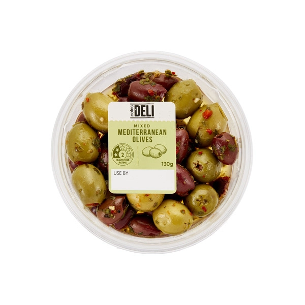 Coles Deli Express Mediterranean Olives 130g