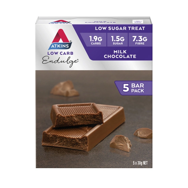 Atkins Low Carb Endulge Bar Milk Chocolate 5x30g 150g