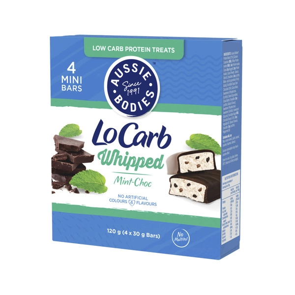 Aussie Bodies Low Carb Choc Mint 120g