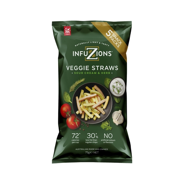 Majans Infuzions Veggie Straws Sc & Herbs 5X15g 75g