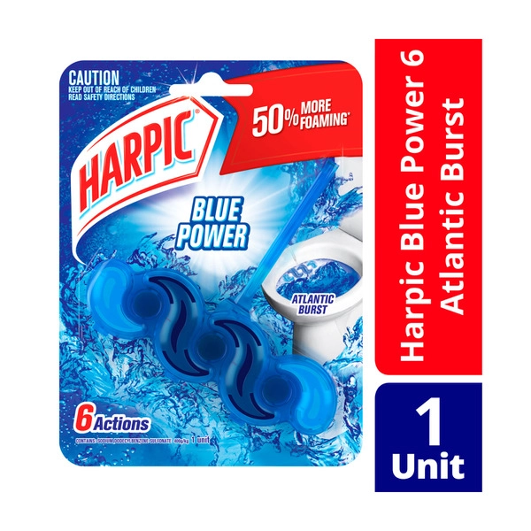 Harpic Blue Power Atlantic Burst Toilet Cleaner Block 39g