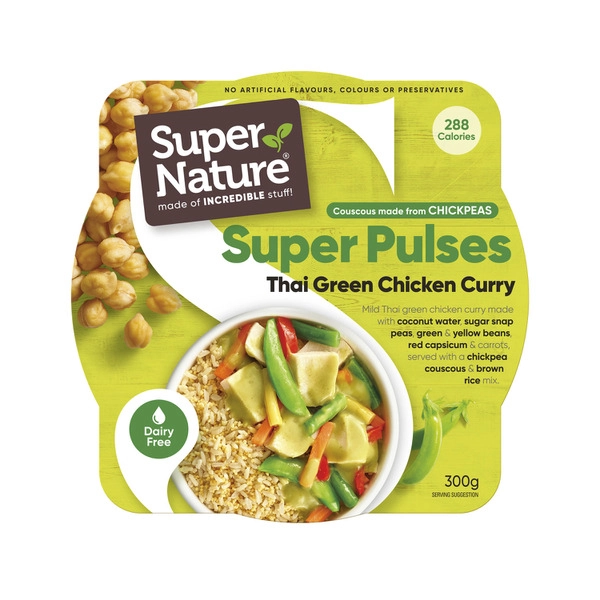 Super Nature Frozen Dairy Free Super Pulses Thai Green Chicken Curry 300g