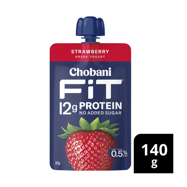 Chobani Fit High Protein Yogurt Pouch Strawberry 140g