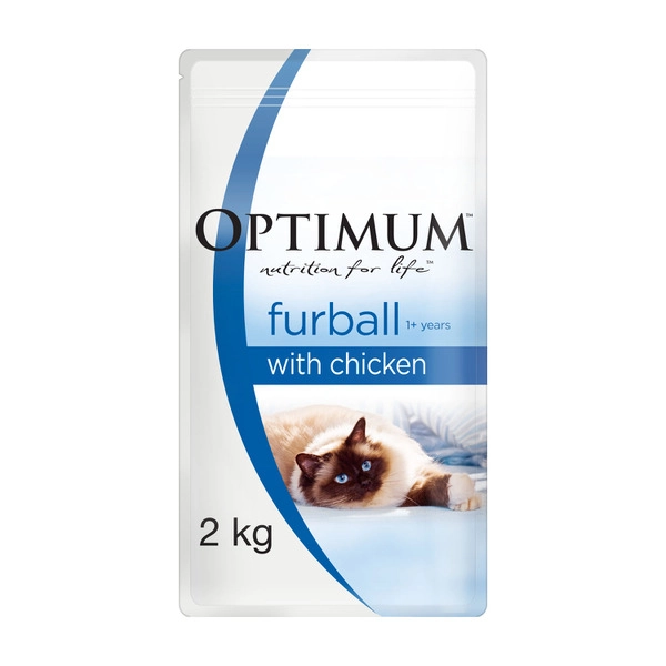 Optimum Adult Furball Dry Cat Food with Chicken 2kg