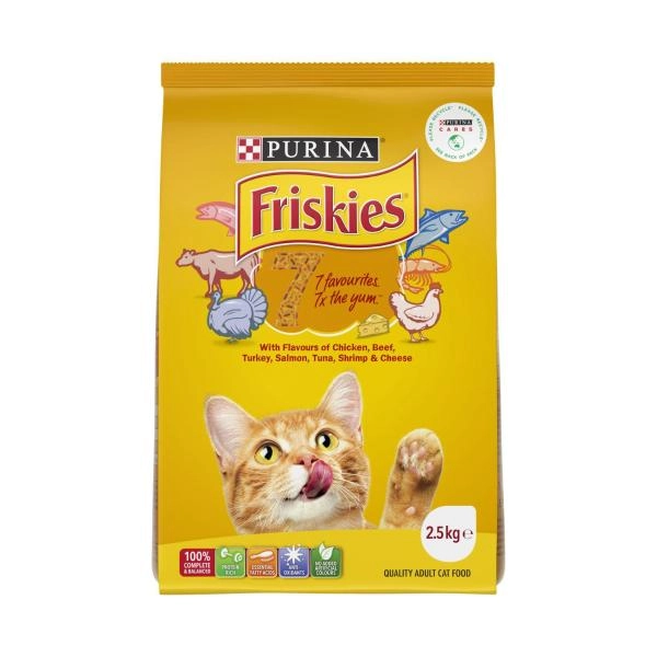 Friskies Dry Adult Seven Cat Food 2.5kg