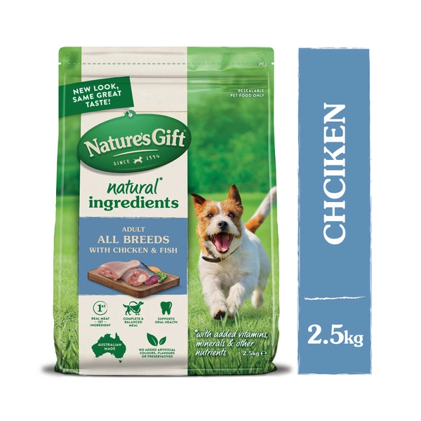 Nature's Gift Adult All Breeds Dry Dog Food With Chicken & Fish 2.5kg