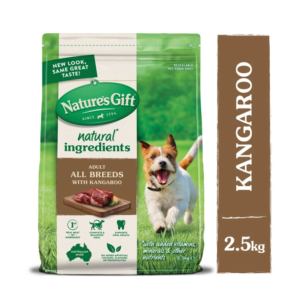 Nature's Gift Adult All Breeds Dry Dog Food With Kangaroo 2.5kg