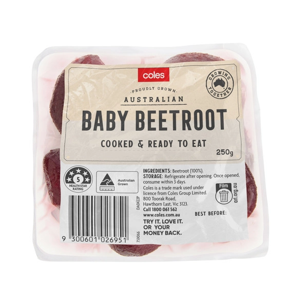 Coles Baby Beetroot Prepacked 250g