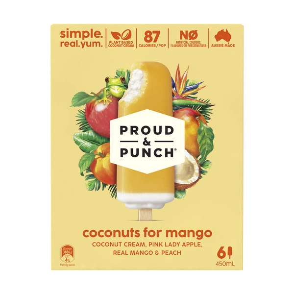 Proud & Punch Coconuts For Mango Frozen Dessert 6 Pack 450mL