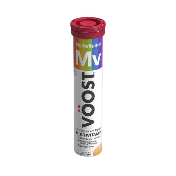 Voost Multivitamin + Minerals Orange 20 Effervescent Tablets 1 Pack