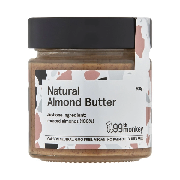 99th Monkey Natural Almond Butter 200g