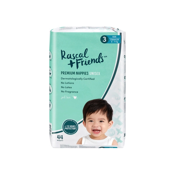 Rascal + Friends Nappies Size 3 Crawler 44 pack