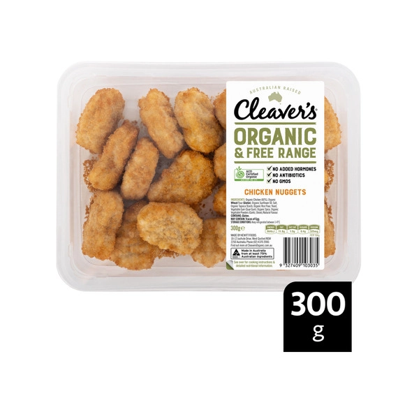 Cleaver's Organic Free Range Chicken Nuggets 300g