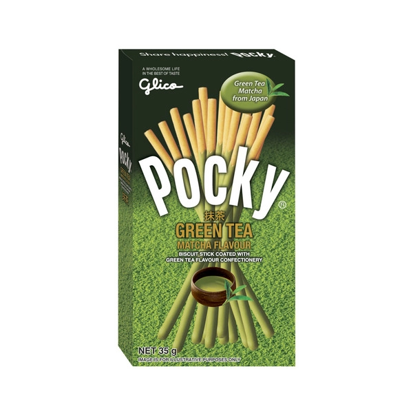 Glico Pocky Green Tea Matcha Biscuit Sticks 35g