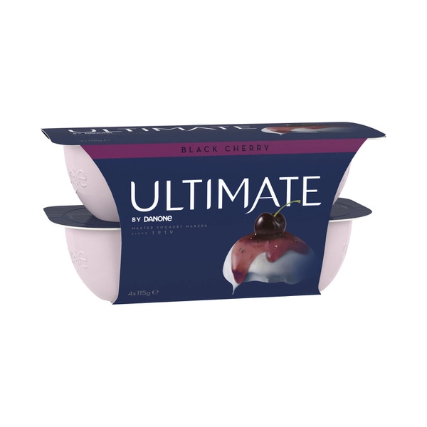 Danone The Ultimate Black Cherry Yoghurt 4x115g 4 pack