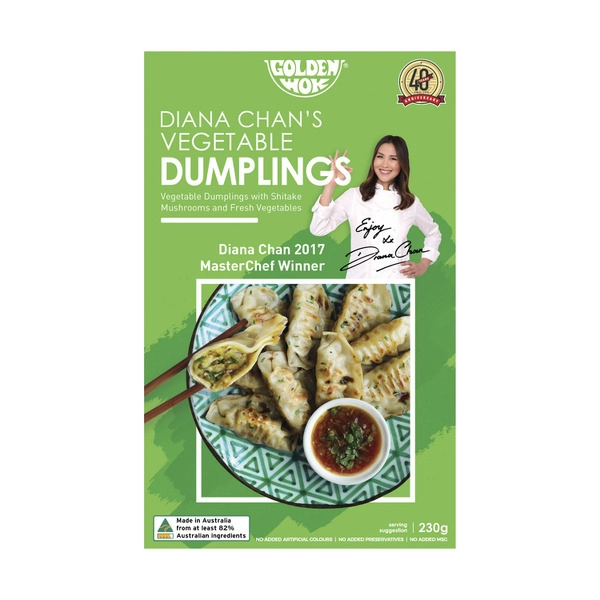 Golden Wok Frozen Diana Chan's Vegetable Dumplings 230g