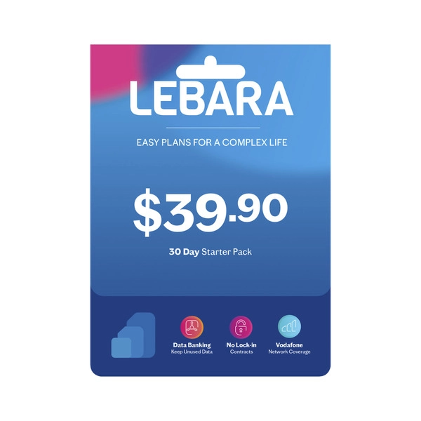 Lebara Starter Kit L $39.90 1 each