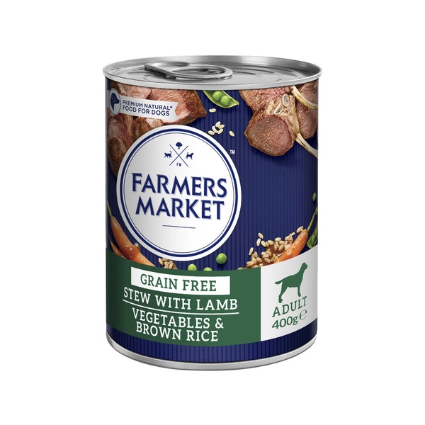 Farmers Market Adult Wet Dog Food Lamb Stew With Vegetables and Brown Rice 400g