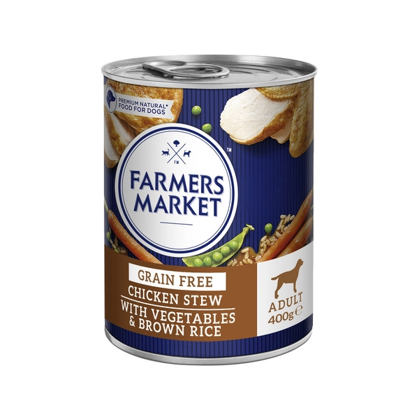 Farmers Market Adult Wet Dog Food Chicken Stew With Vegetables and Brown Rice 400g