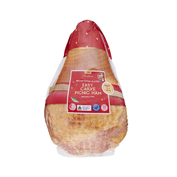 Coles Brown Sugar Glazed Easy Carve Picnic Ham approx. 2.75kg