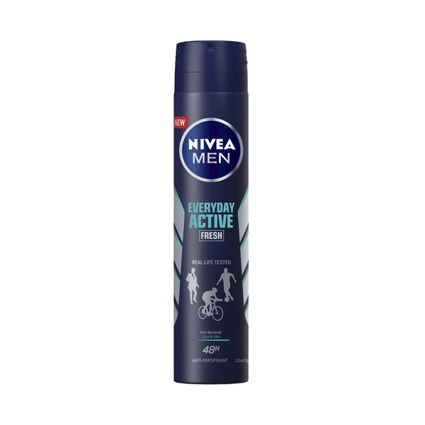 Nivea Men Everyday Active Fresh Aerosol Antiperspirant Deodorant 250mL