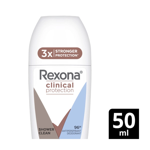 Rexona Clinical Protection Antiperspirant Roll On Shower Clean 50mL