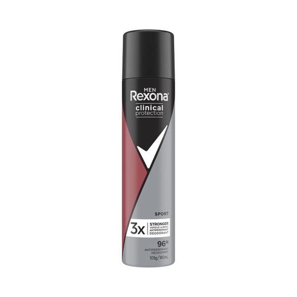 Rexona Men Clinical Protection Aerosol Sport Antiperspirant 180mL