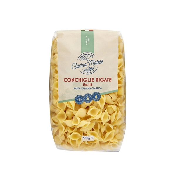 Cucina Matese Conchiglie Rigate Italian Pasta No 116 500g