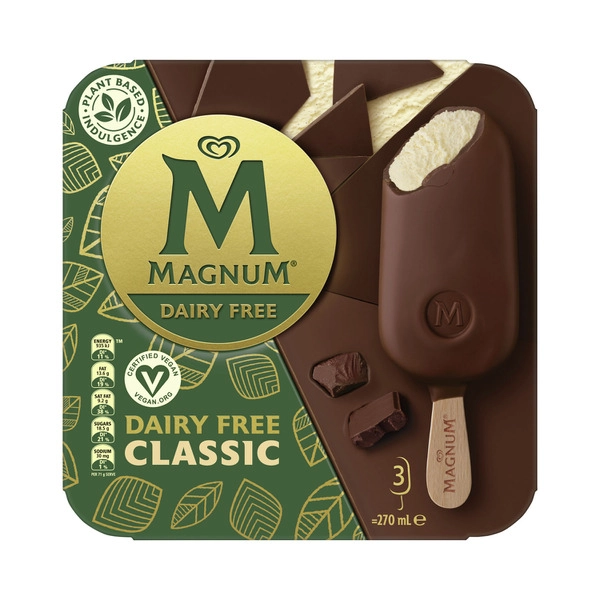 Magnum Ice Cream Dairy Free Classic 3Pack 270mL