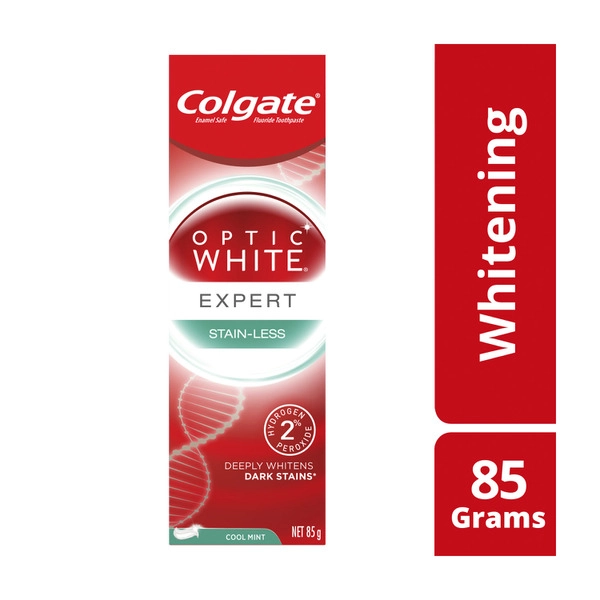 Colgate Optic White Expert Stain-Less Teeth Whitening Toothpaste With 2% Hydrogen Peroxide 85g