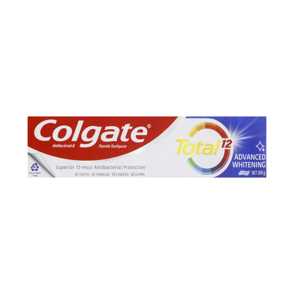 Colgate Antibacterial Toothpaste Total Advanced Whitening 200g