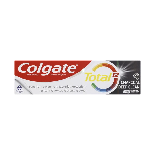 Colgate Antibacterial Toothpaste Total Charcoal Deep Clean 115g