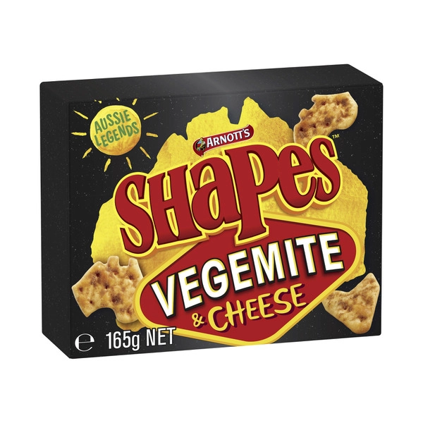 Arnotts Shapes ARNOTTS SHAPES:VEGEMITE & CHEESE.:.:165 GRAM 