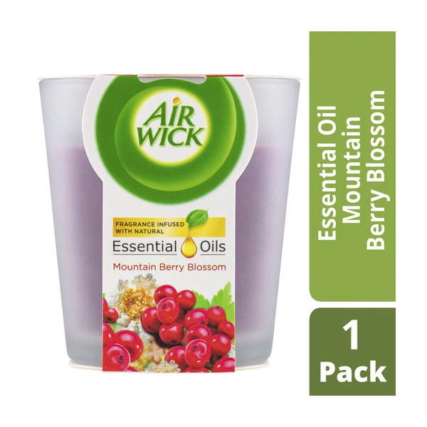 Air Wick Essential Oils Mountain Berry Blossom Candle 1 pack