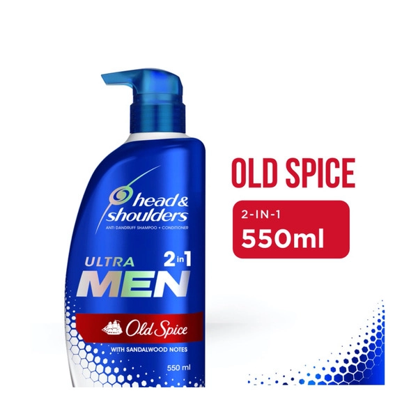 Head & Shoulders Ultra Men Old Spice Men'S 2 In 1 Anti Dandruff Shampoo & Conditioner 550mL