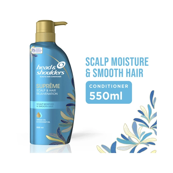 Head & Shoulders Supreme Scalp Moisture & Smooth Conditioner 550mL