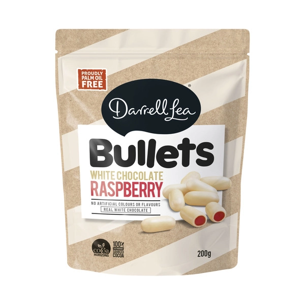 Darrell Lea White Chocolate Raspberry Bullets 180g