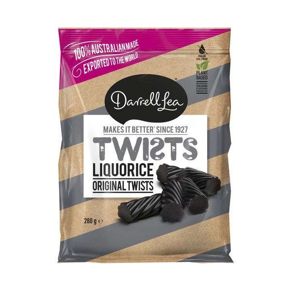 Darrell Lea Liquorice Twists 280g