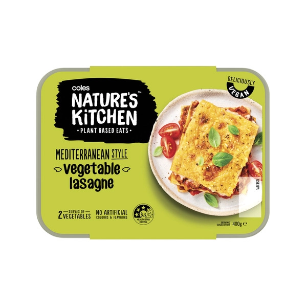 Coles Natures Kitchen Vegetable Lasagne 400g