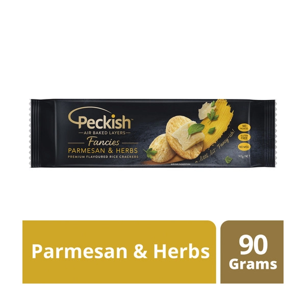 Peckish Fancies Parmesan & Herbs Rice Crackers 90g