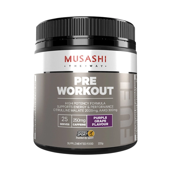 Musashi Pre Workout Powder Purple Grape 225g