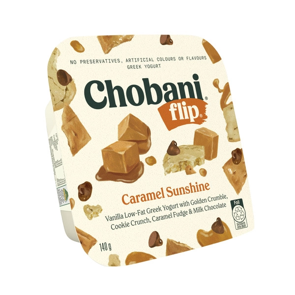 Chobani Caramel Sunshine Flip Yoghurt 140g