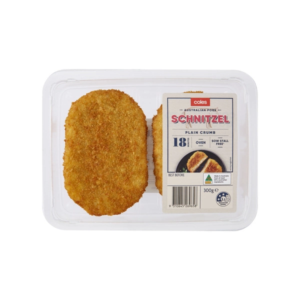 Coles Crumbed Pork Schnitzel 300g